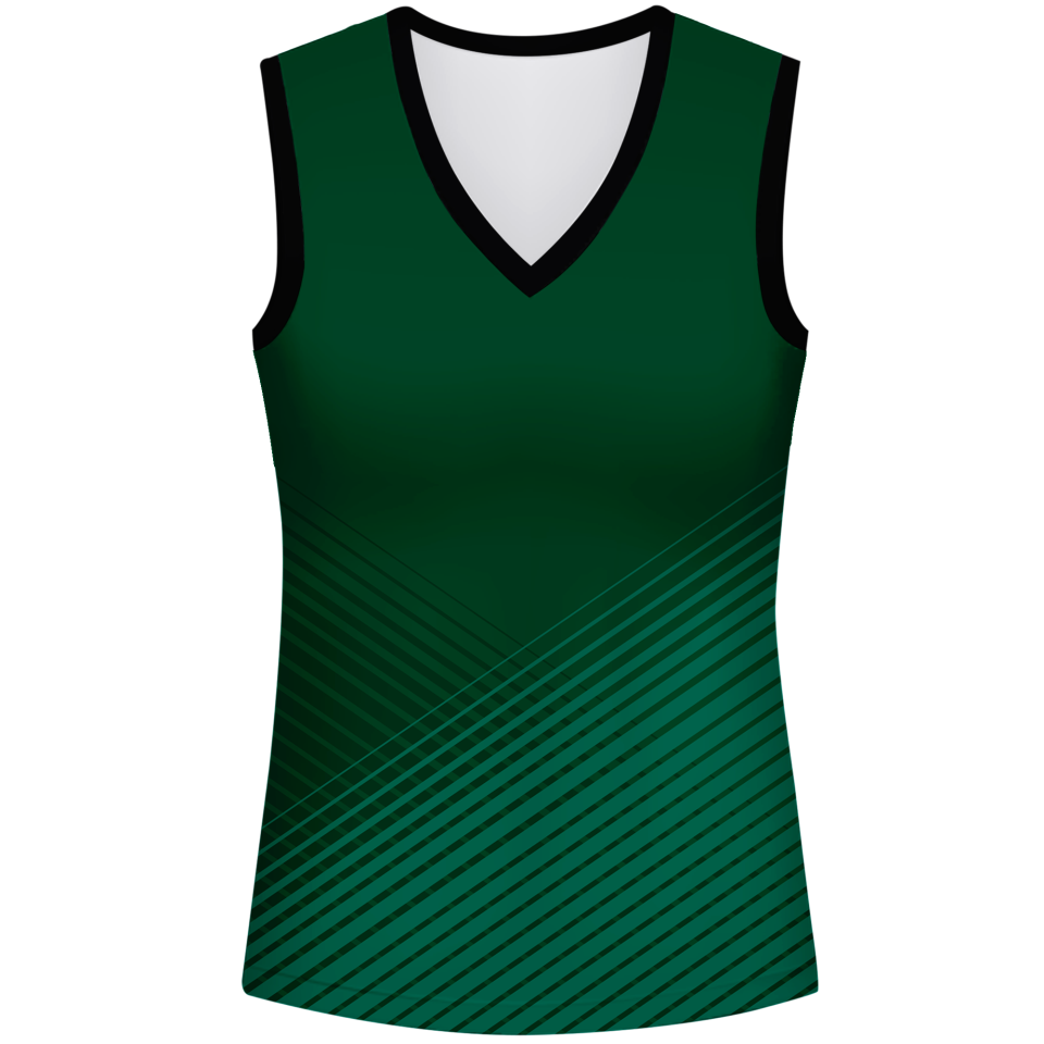 Camiseta pádel mujer sin mangas sublimada modelo rayas