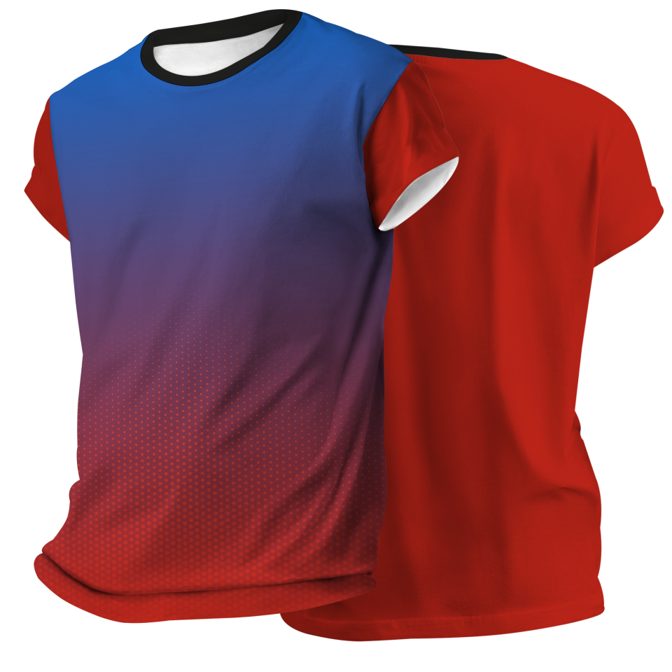 Camiseta pádel manga corta sublimada modelo degradado