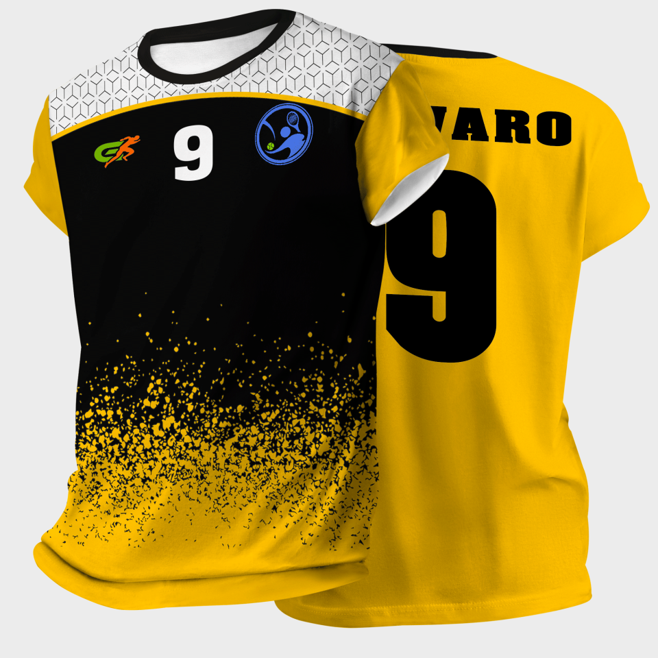 Camiseta pádel manga corta sublimada modelo corte