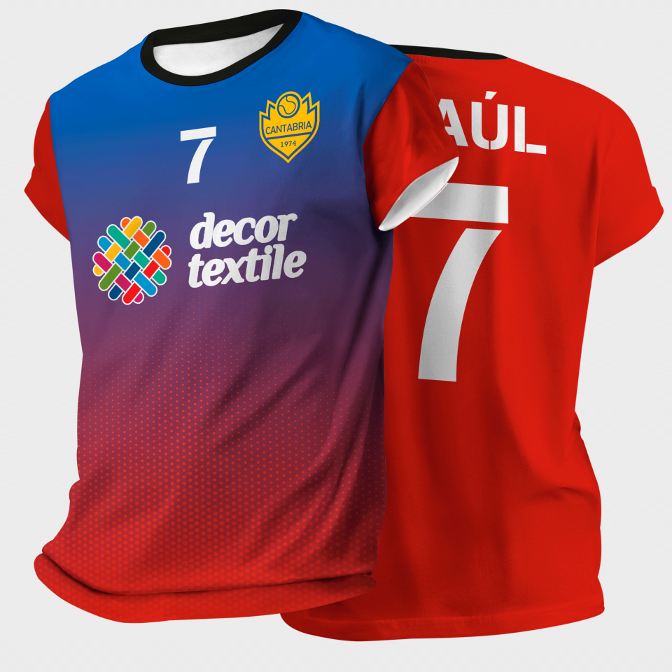 Camiseta pádel manga corta sublimada modelo degradado