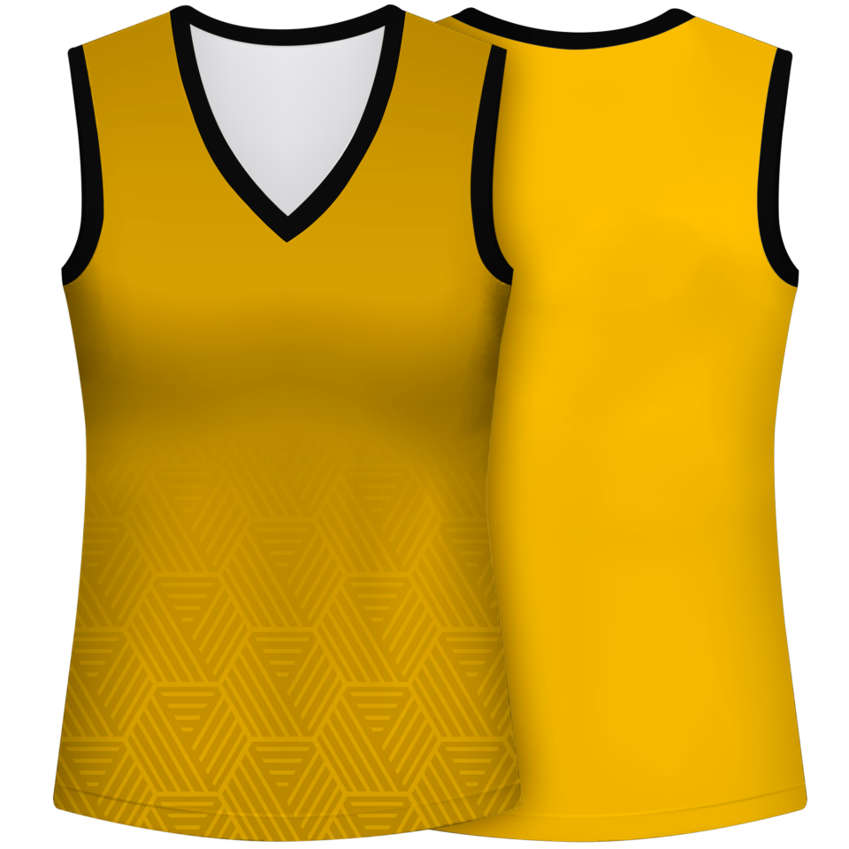 Camiseta voley mujer sin mangas sublimada modelo hexágono