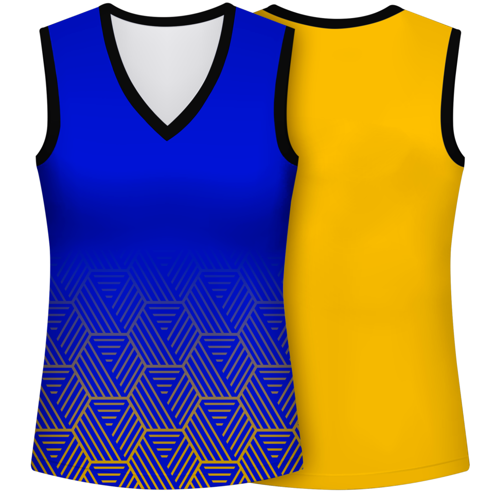 Camiseta voley mujer sin mangas sublimada modelo hexágono