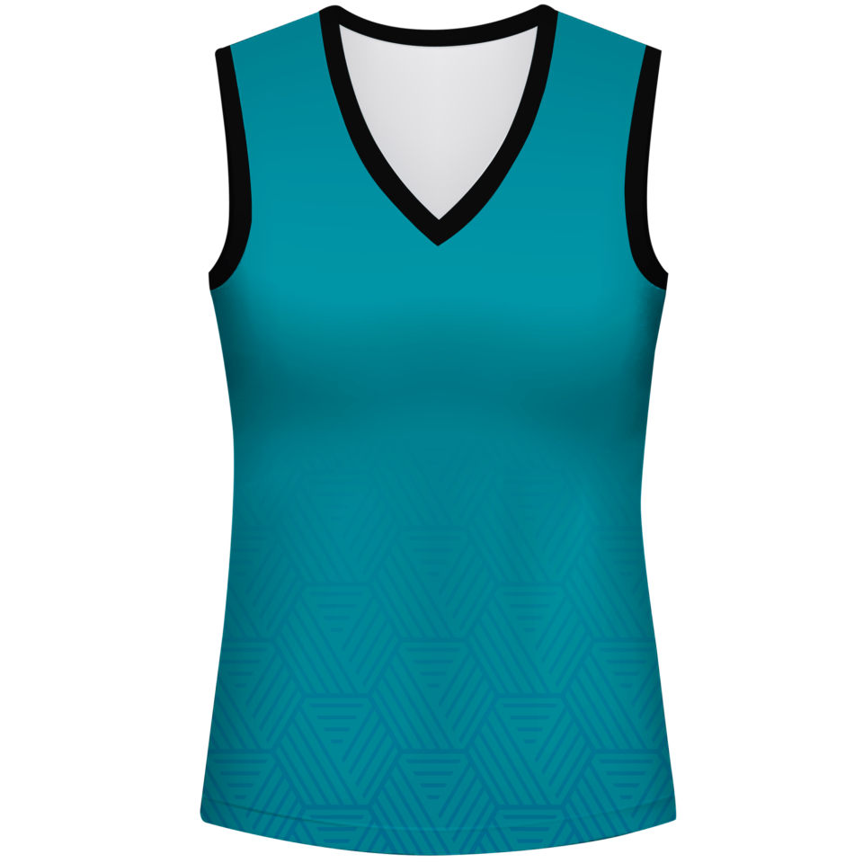 Camiseta voley mujer sin mangas sublimada modelo hexágono