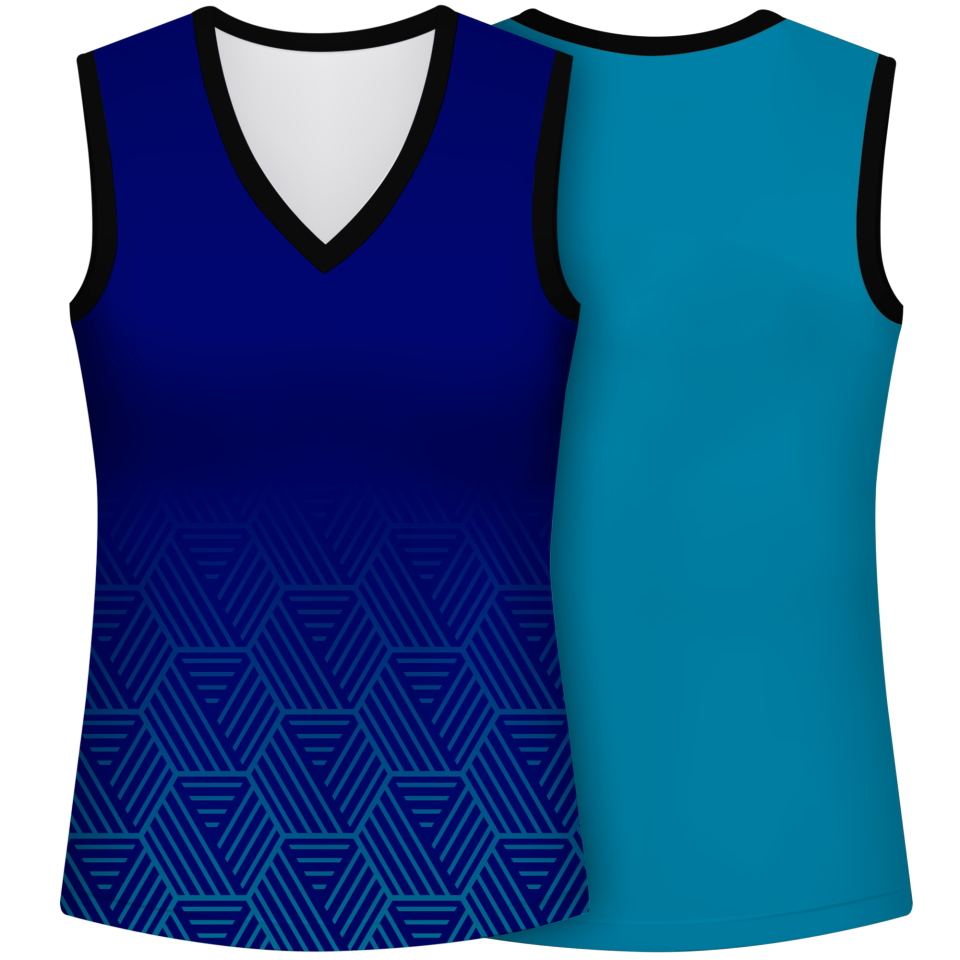 Camiseta voley mujer sin mangas sublimada modelo hexágono