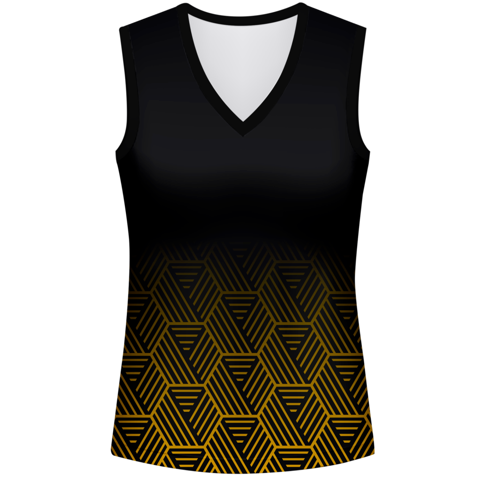 Camiseta voley mujer sin mangas sublimada modelo hexágono