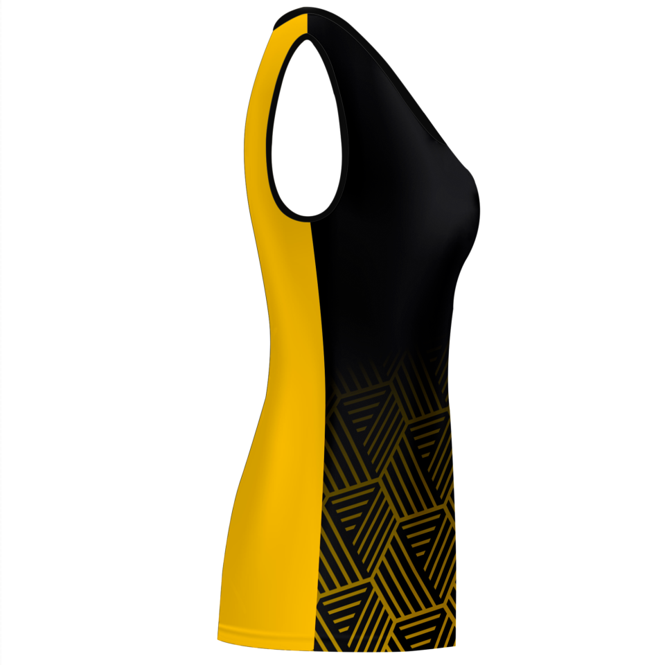 Camiseta voley mujer sin mangas sublimada modelo hexágono