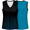 Camiseta voley mujer sin mangas sublimada modelo hexágono