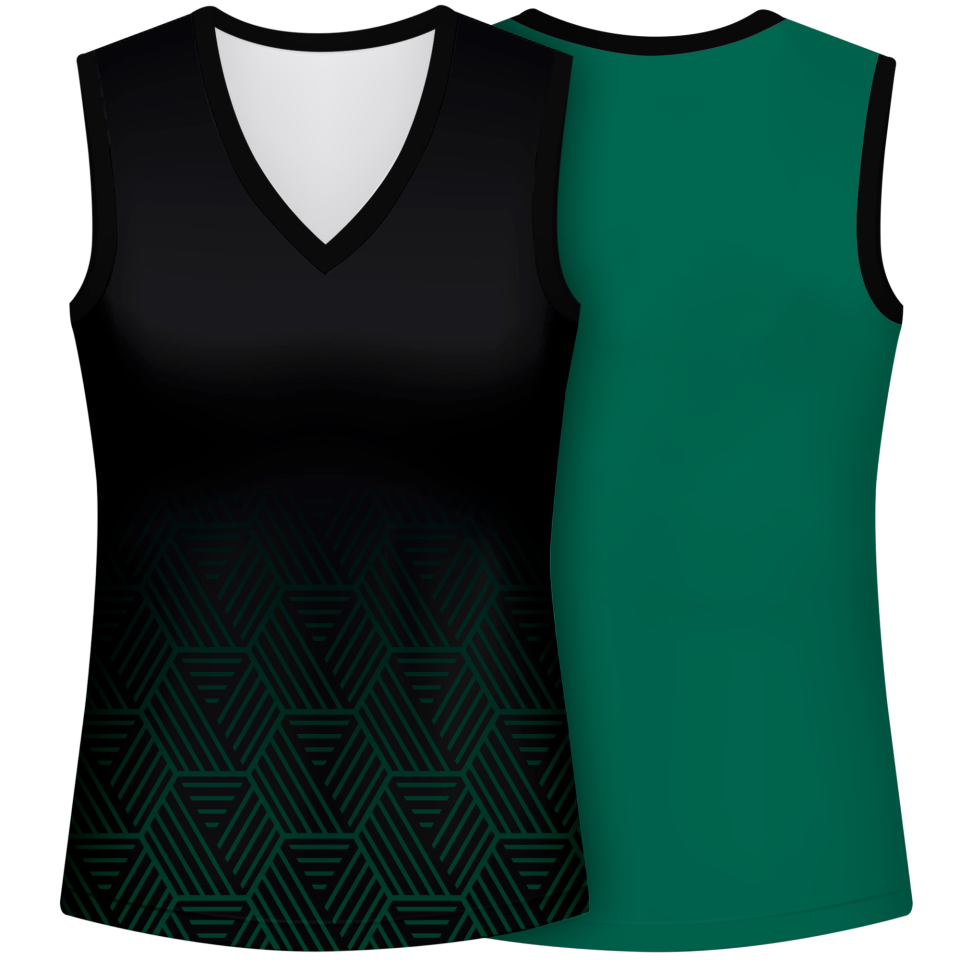 Camiseta voley mujer sin mangas sublimada modelo hexágono