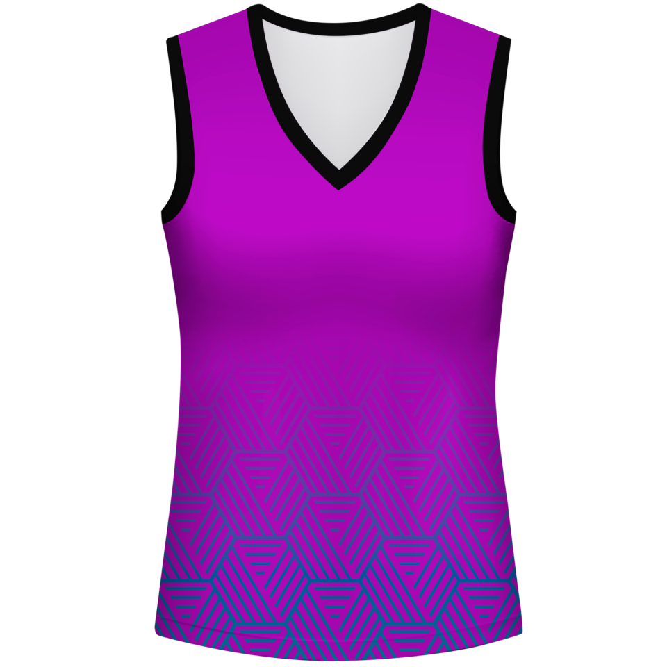 Camiseta voley mujer sin mangas sublimada modelo hexágono