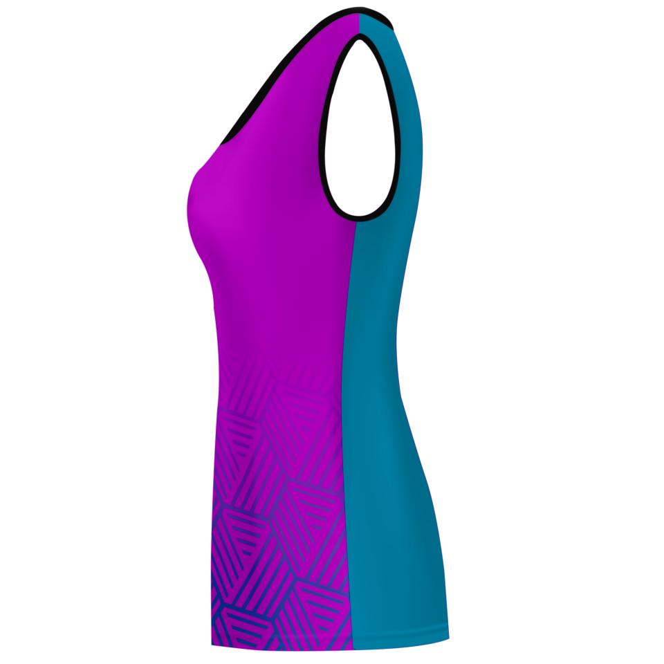 Camiseta voley mujer sin mangas sublimada modelo hexágono