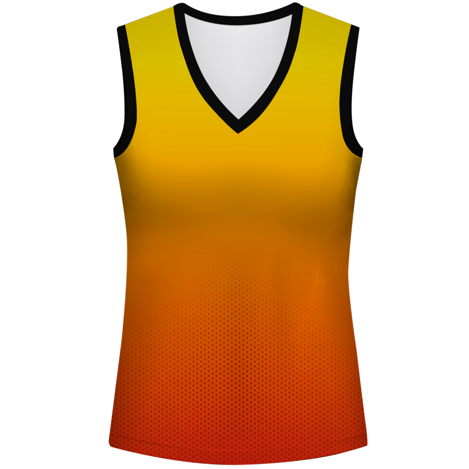 Camiseta voley mujer sin mangas sublimada modelo degradado