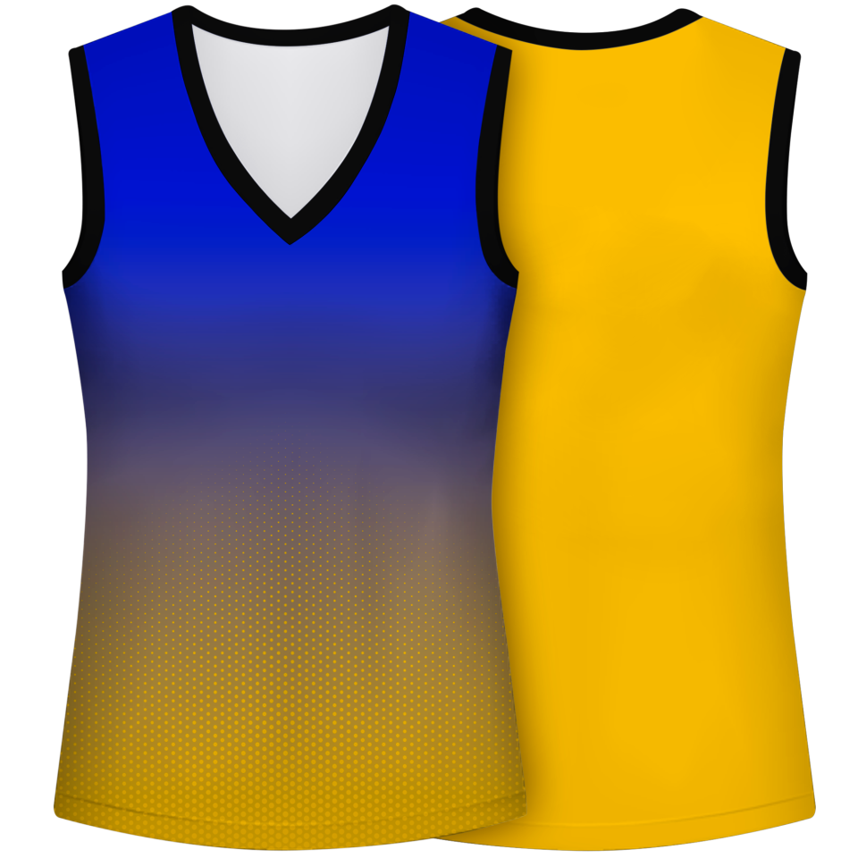 Camiseta voley mujer sin mangas sublimada modelo degradado