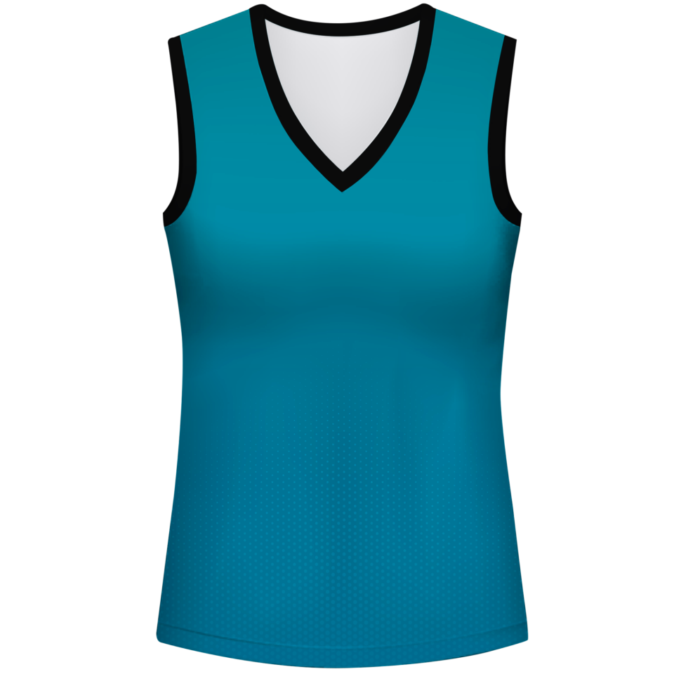 Camiseta voley mujer sin mangas sublimada modelo degradado