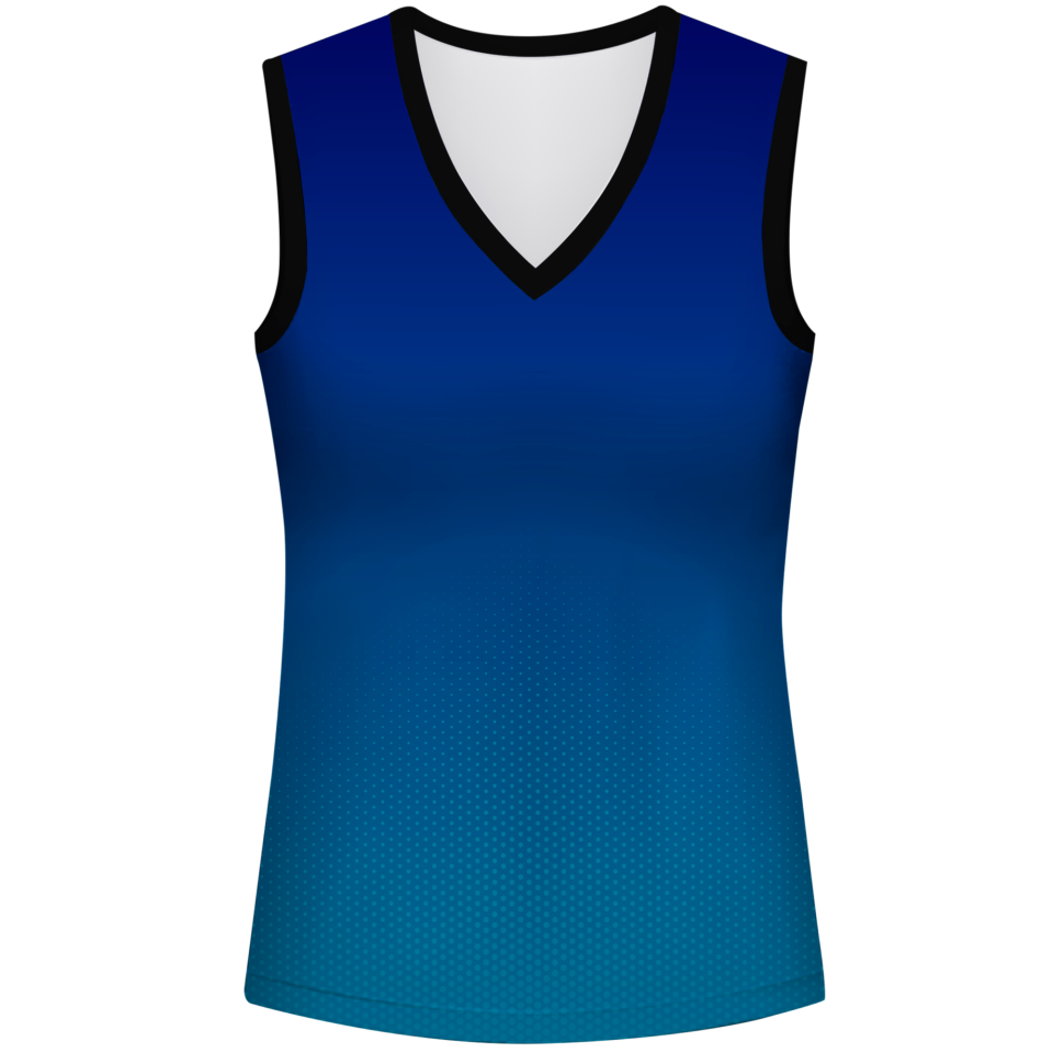 Camiseta voley mujer sin mangas sublimada modelo degradado