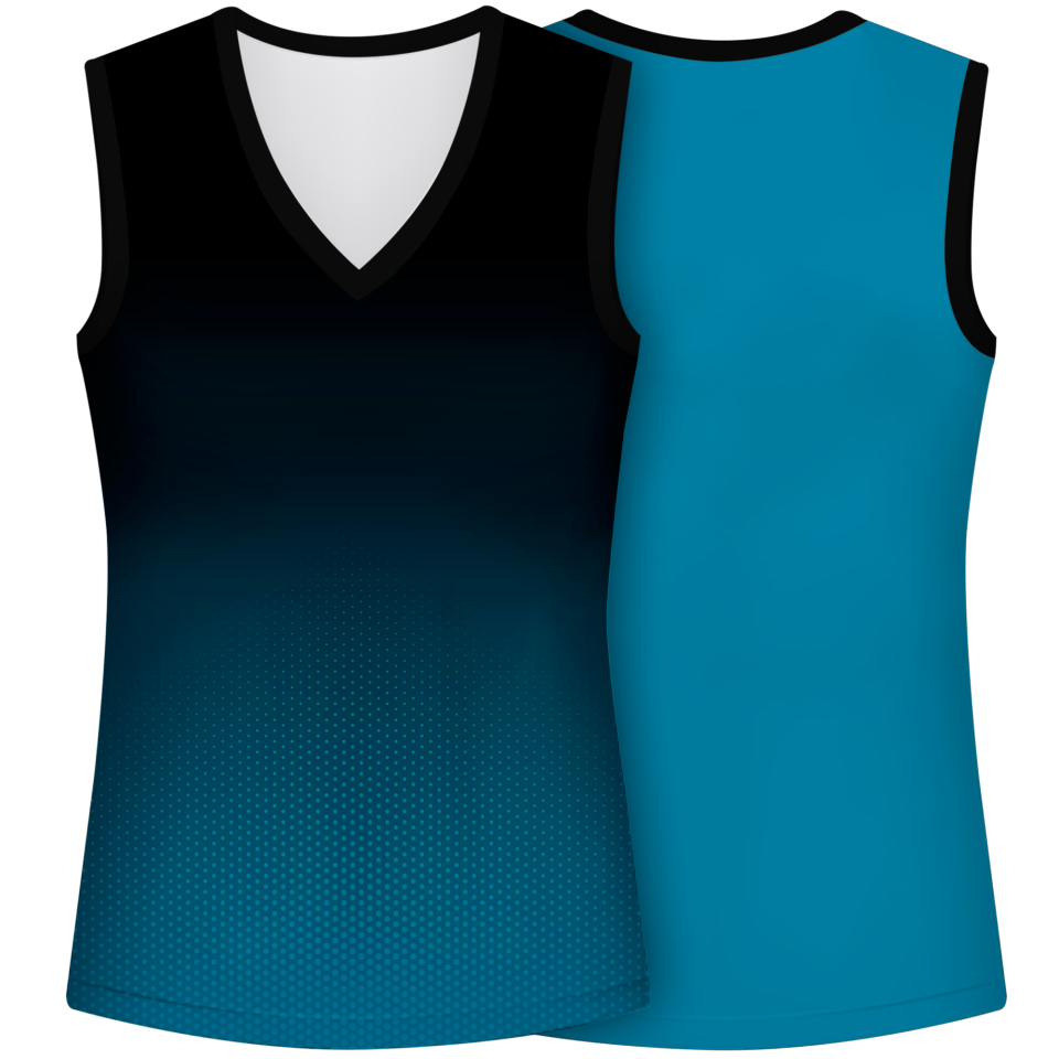 Camiseta voley mujer sin mangas sublimada modelo degradado