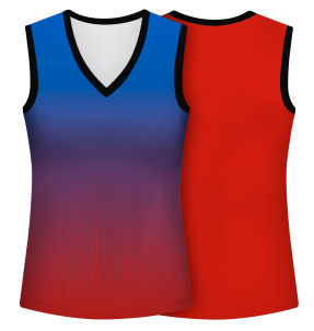 Camiseta voley mujer sin mangas sublimada modelo degradado