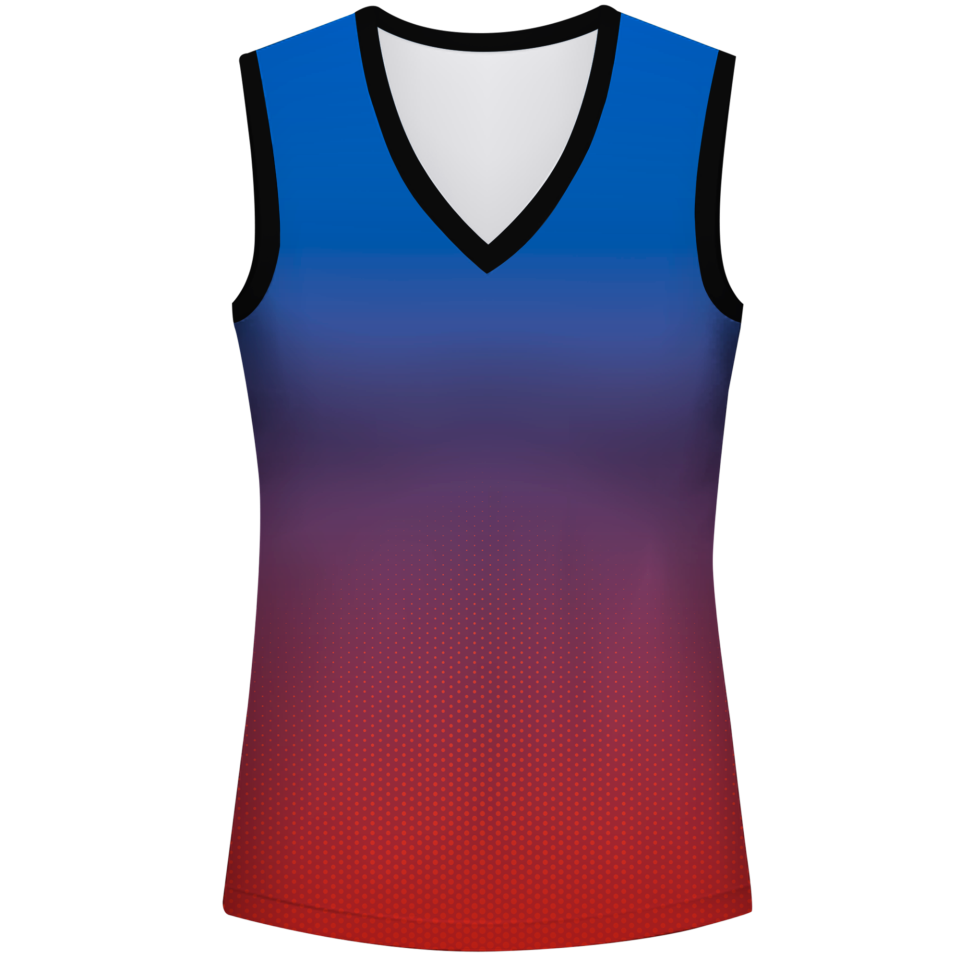 Camiseta voley mujer sin mangas sublimada modelo degradado