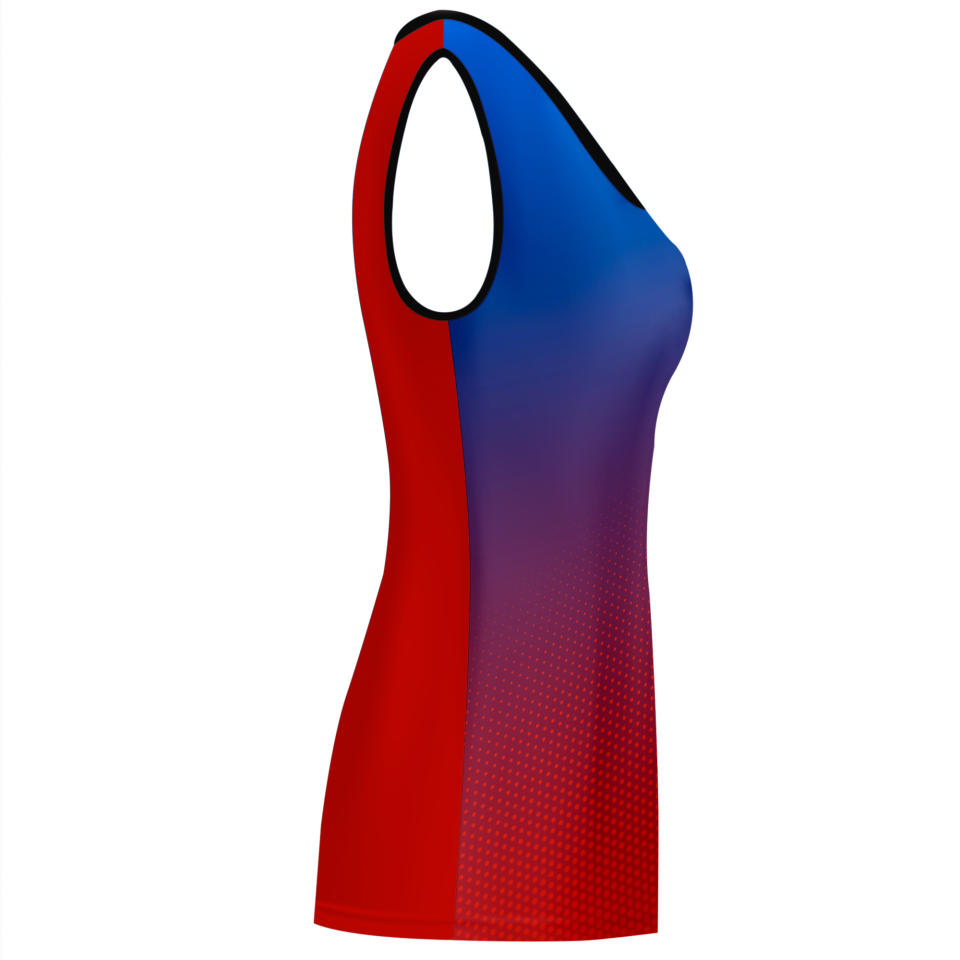 Camiseta voley mujer sin mangas sublimada modelo degradado