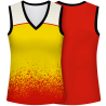Camiseta voley mujer sin mangas sublimada modelo corte
