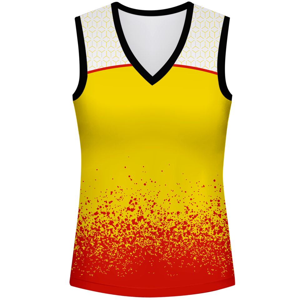 Camiseta voley mujer sin mangas sublimada modelo corte