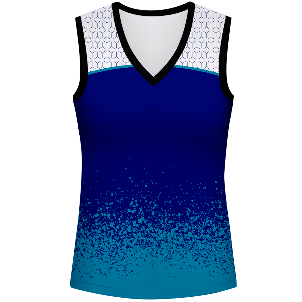 Camiseta voley mujer sin mangas sublimada modelo corte