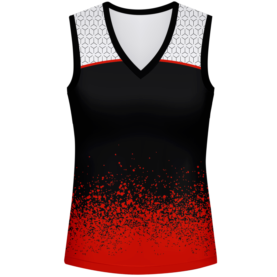 Camiseta voley mujer sin mangas sublimada modelo corte