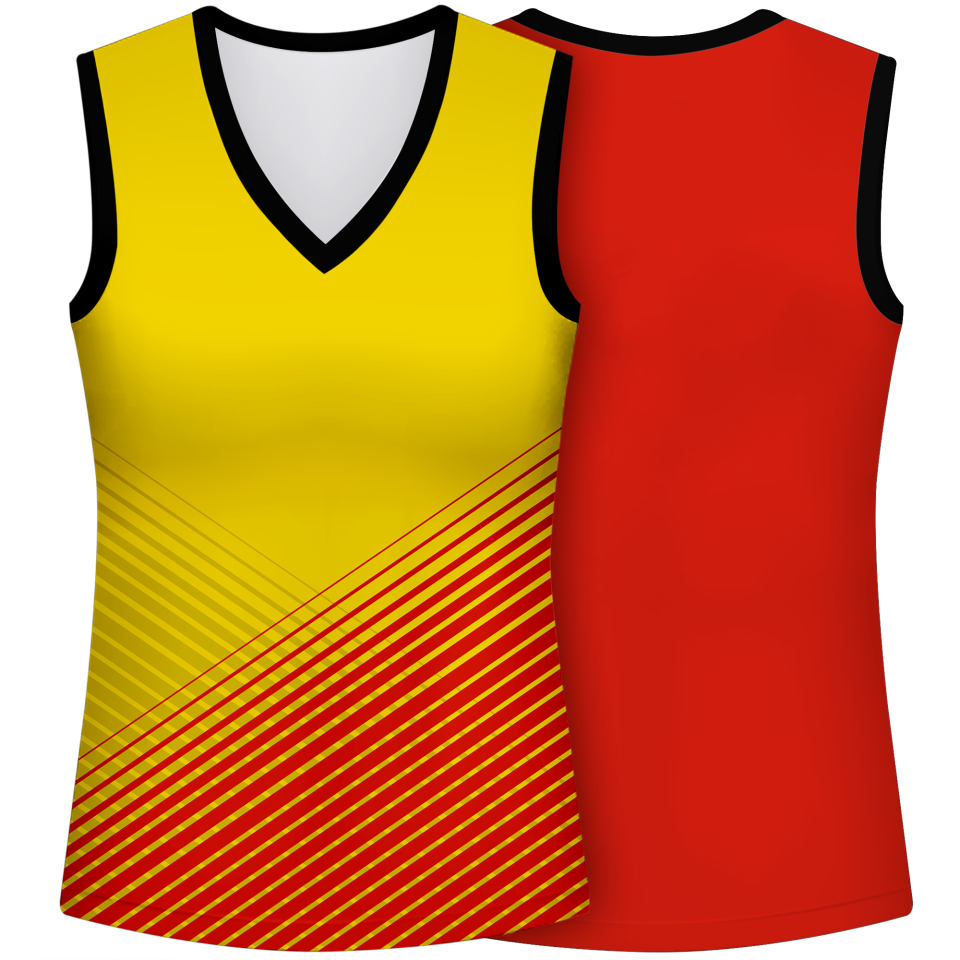 Camiseta voley mujer sin mangas sublimada modelo rayas