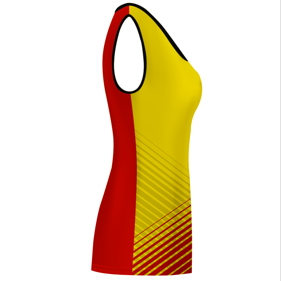 Camiseta voley mujer sin mangas sublimada modelo rayas