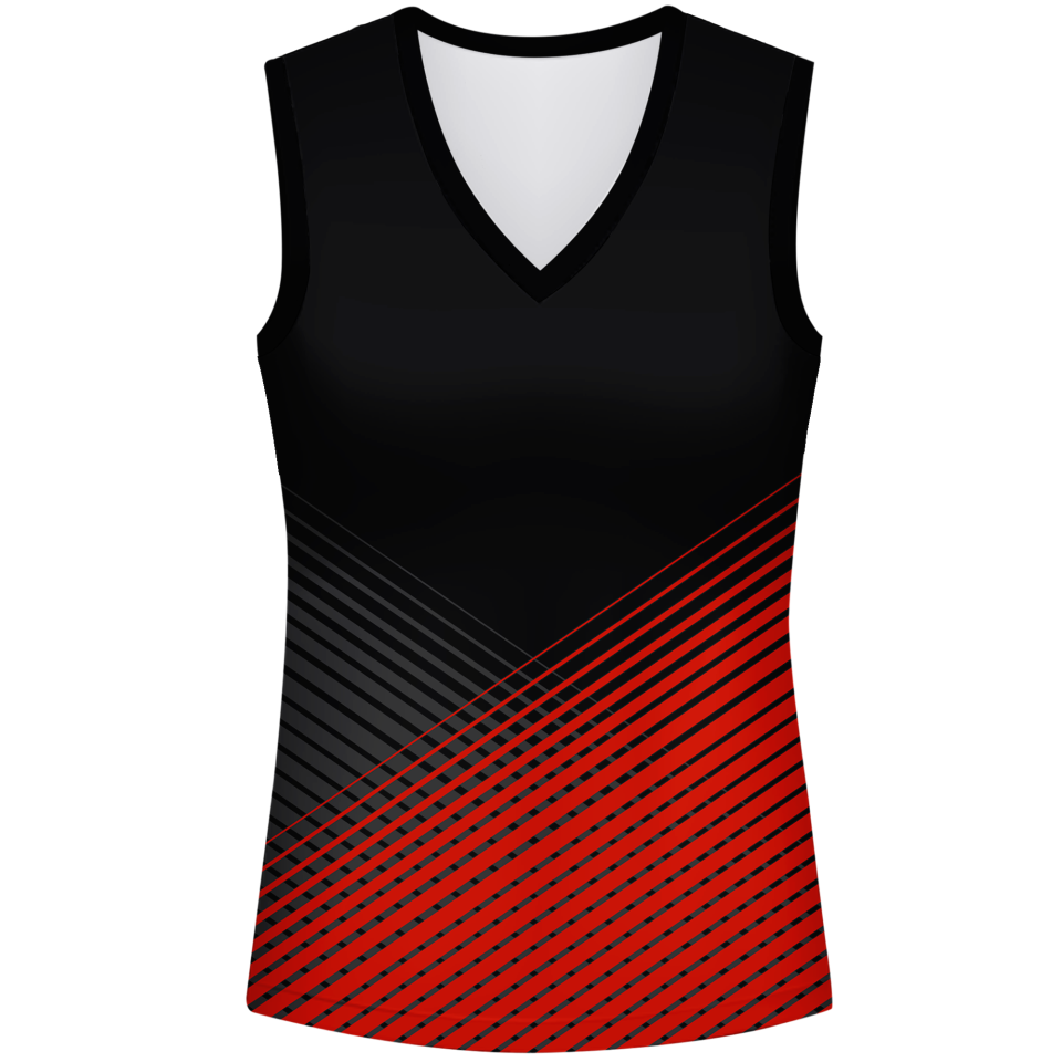 Camiseta voley mujer sin mangas sublimada modelo rayas