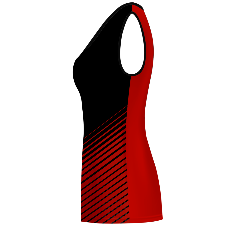 Camiseta voley mujer sin mangas sublimada modelo rayas