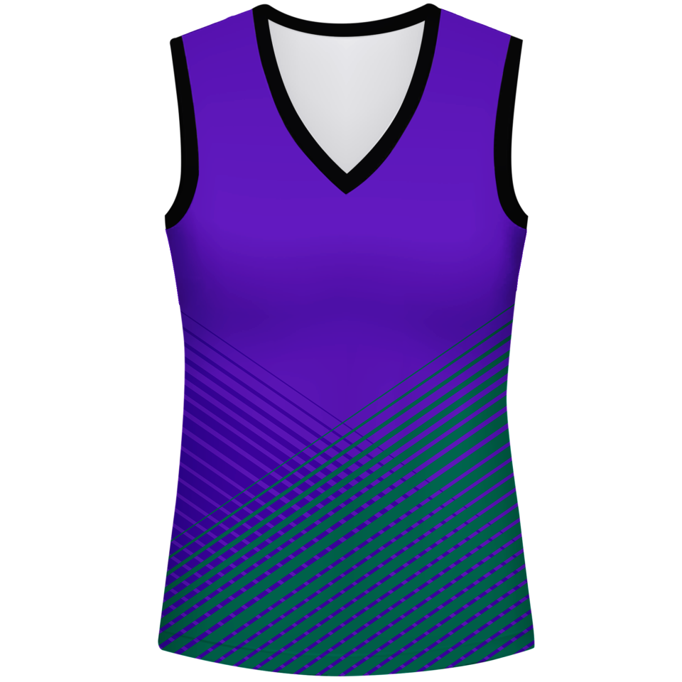 Camiseta voley mujer sin mangas sublimada modelo rayas