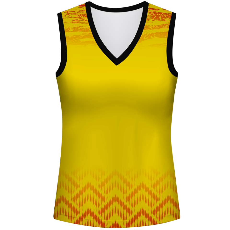 Camiseta voley mujer sin mangas sublimada modelo geométrico