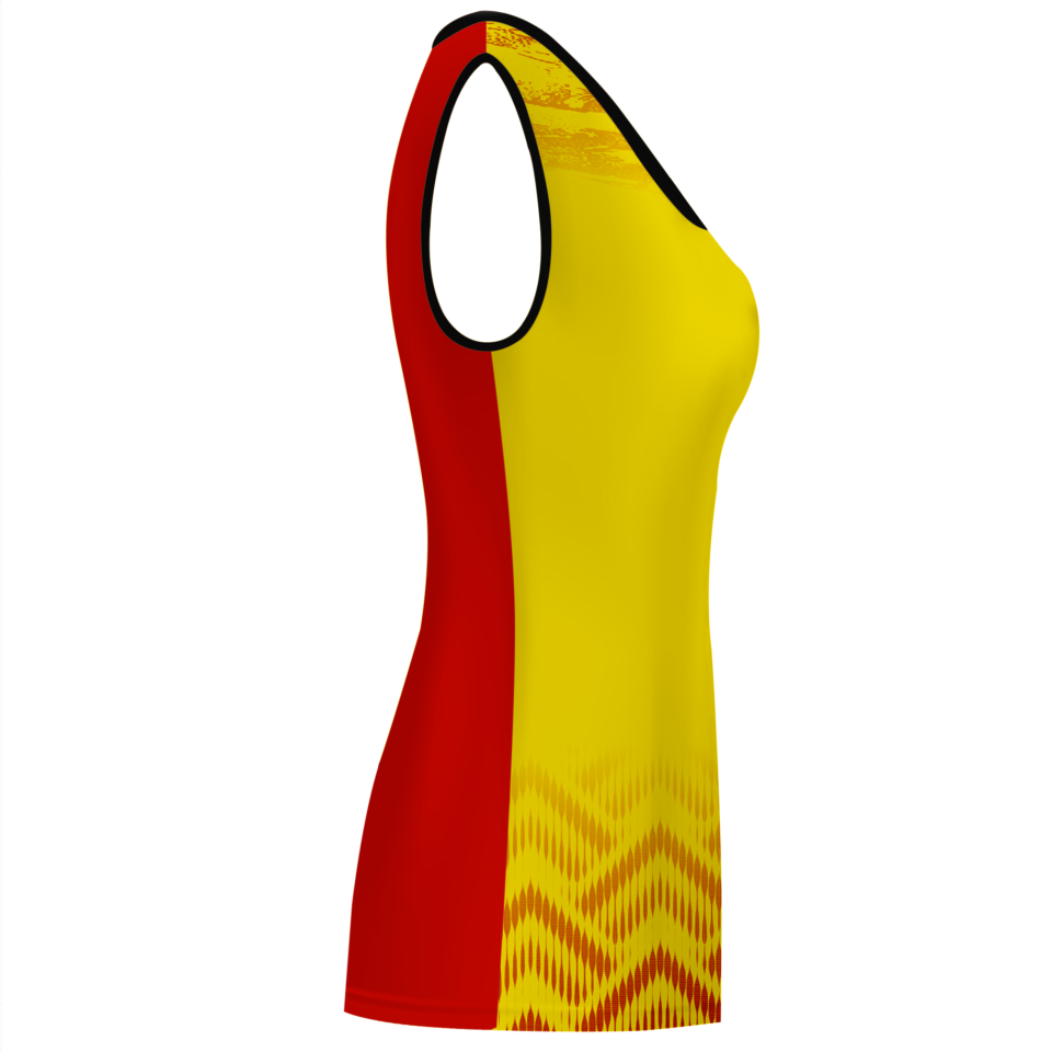 Camiseta voley mujer sin mangas sublimada modelo geométrico