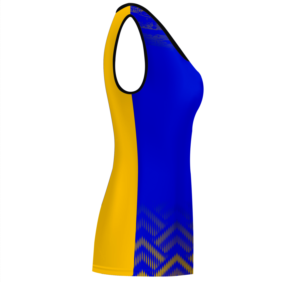 Camiseta voley mujer sin mangas sublimada modelo geométrico