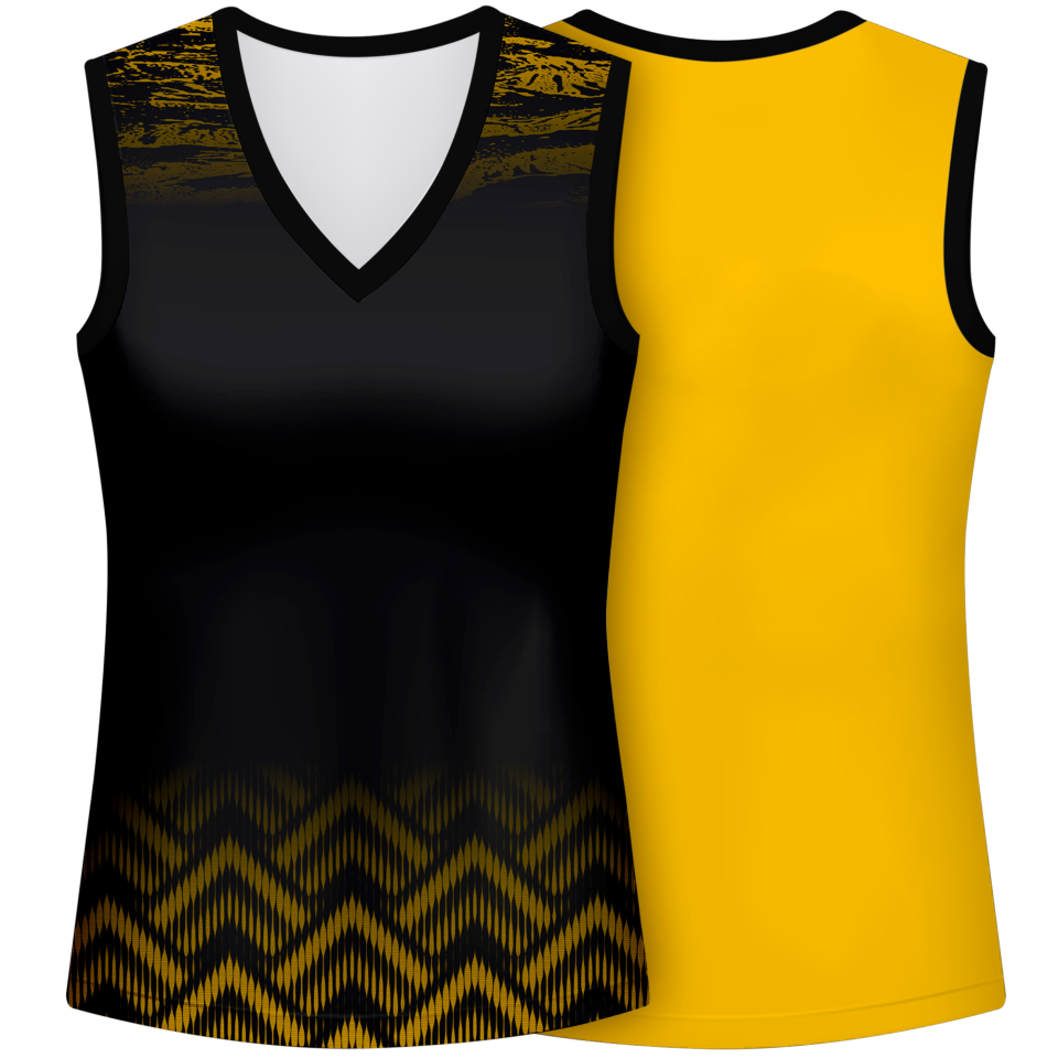 Camiseta voley mujer sin mangas sublimada modelo geométrico