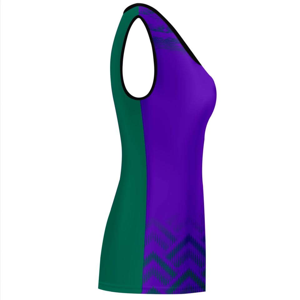 Camiseta voley mujer sin mangas sublimada modelo geométrico