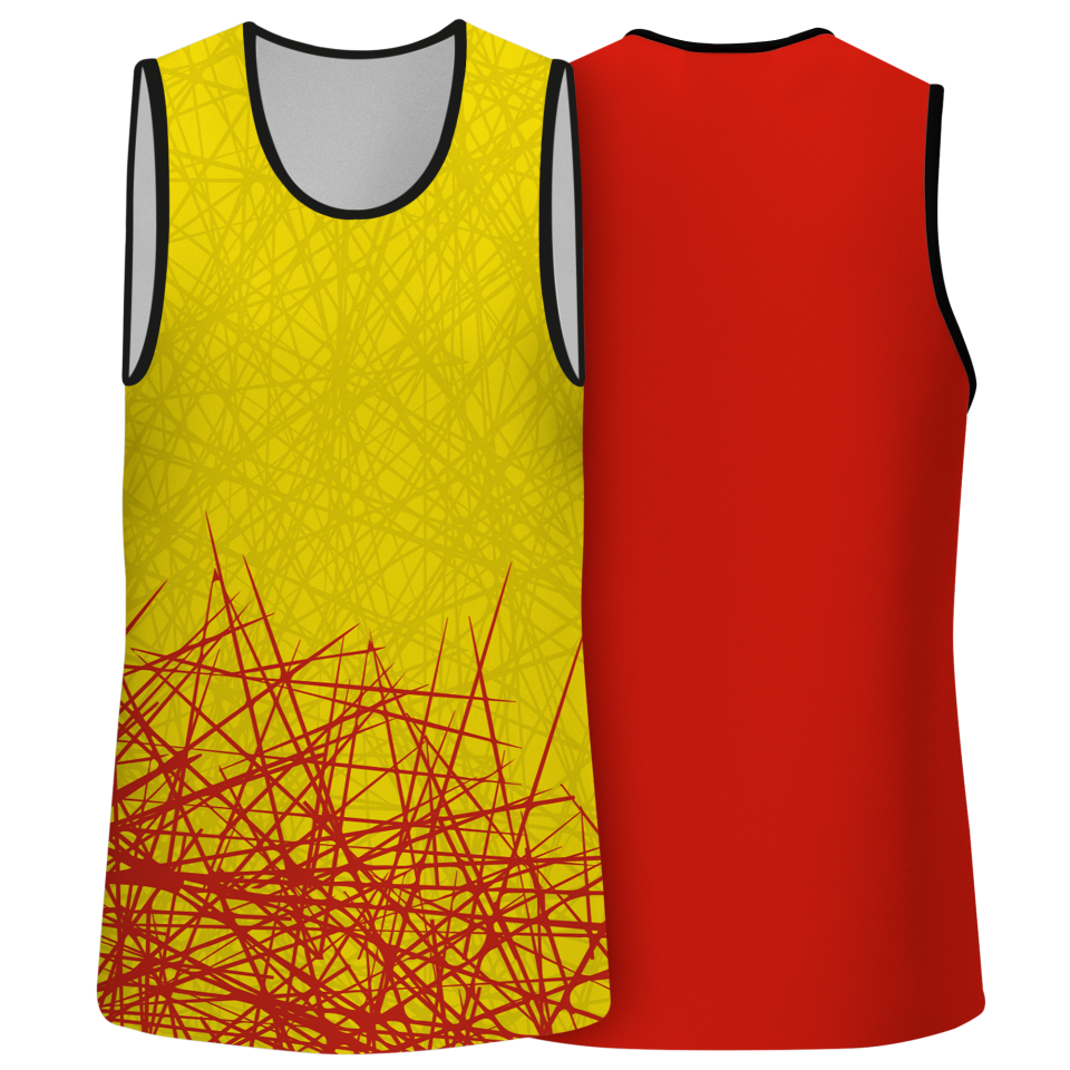 Camiseta voley sin mangas sublimada modelo líneas