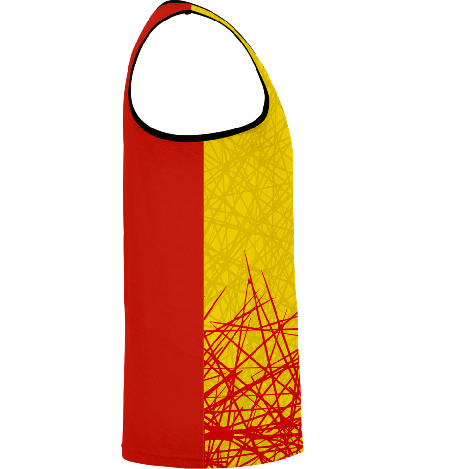 Camiseta voley sin mangas sublimada modelo líneas