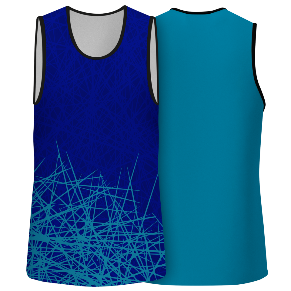 Camiseta voley sin mangas sublimada modelo líneas