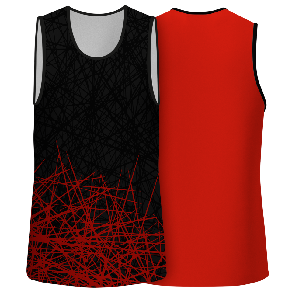 Camiseta voley sin mangas sublimada modelo líneas