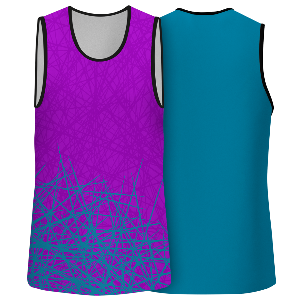 Camiseta voley sin mangas sublimada modelo líneas