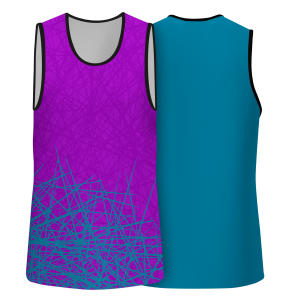 Camiseta voley sin mangas sublimada modelo líneas