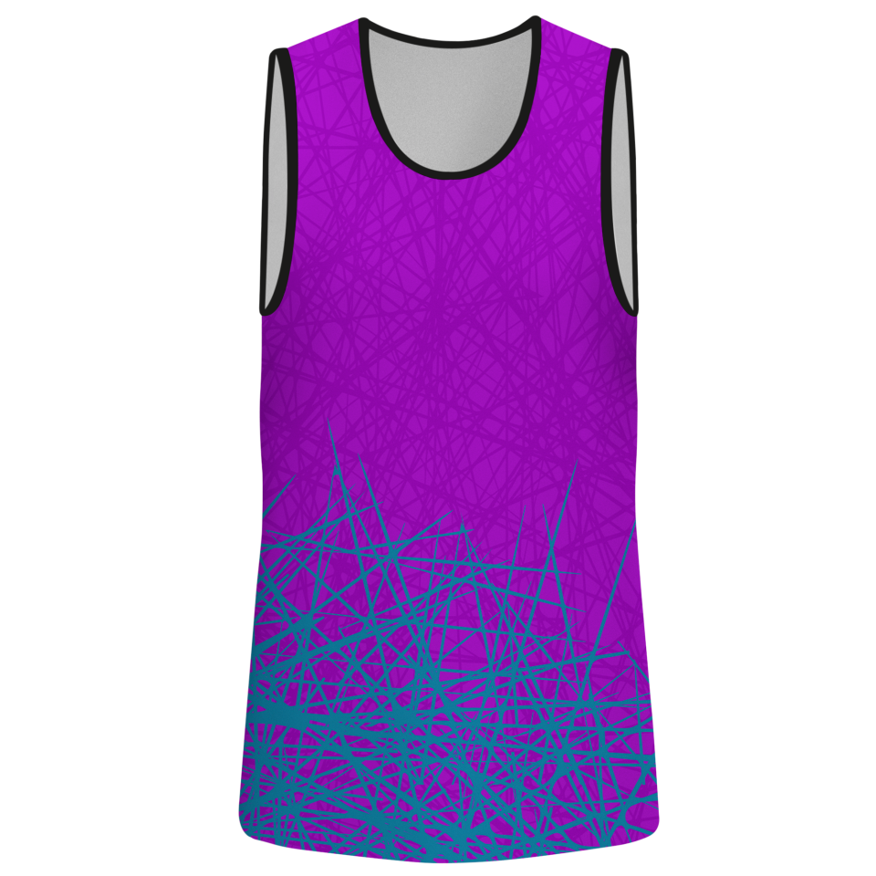 Camiseta voley sin mangas sublimada modelo líneas