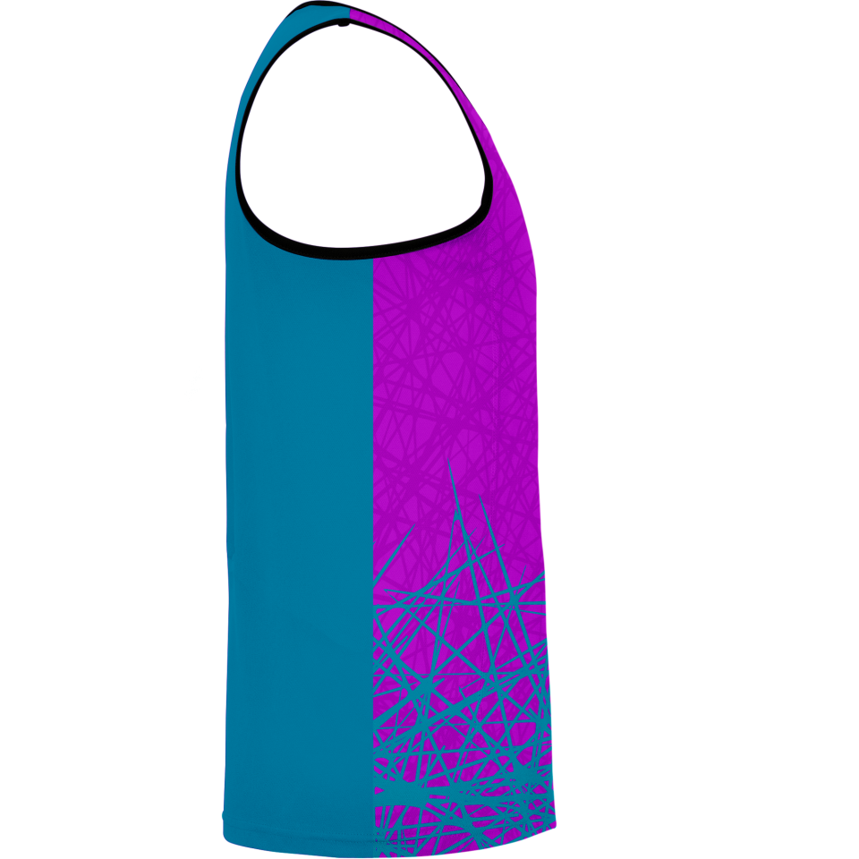 Camiseta voley sin mangas sublimada modelo líneas