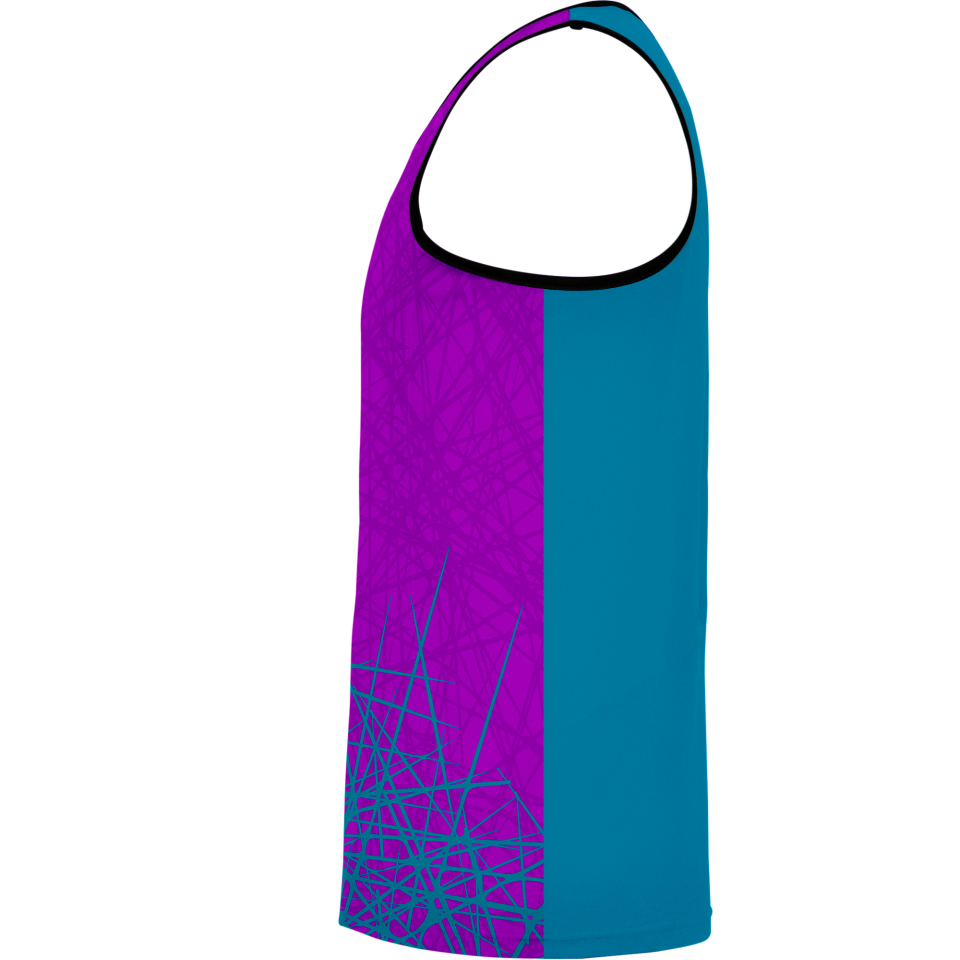 Camiseta voley sin mangas sublimada modelo líneas