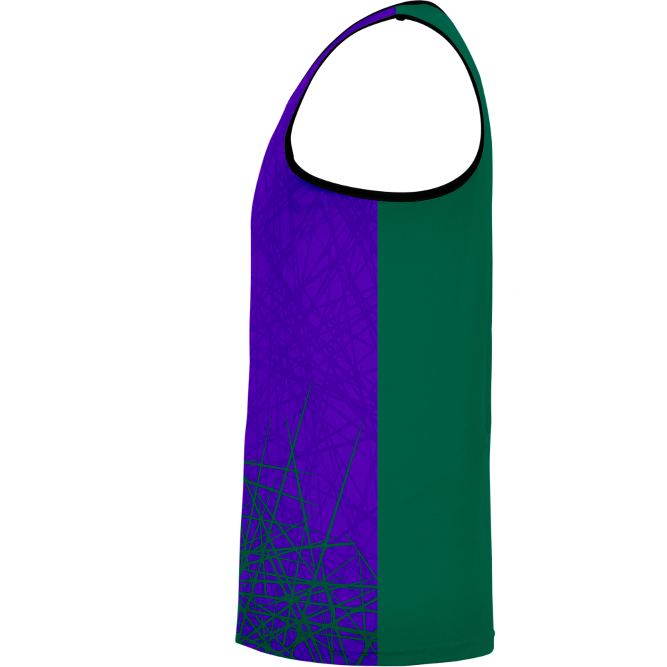 Camiseta voley sin mangas sublimada modelo líneas