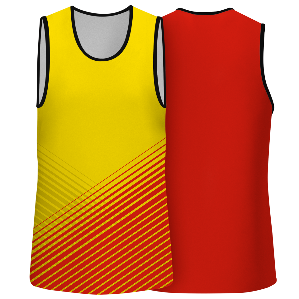 Camiseta voley sin mangas sublimada modelo rayas