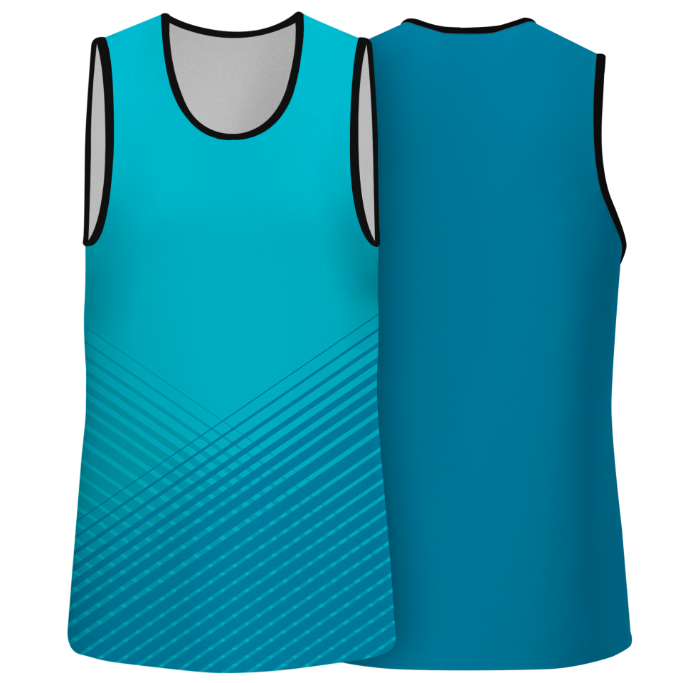 Camiseta voley sin mangas sublimada modelo rayas