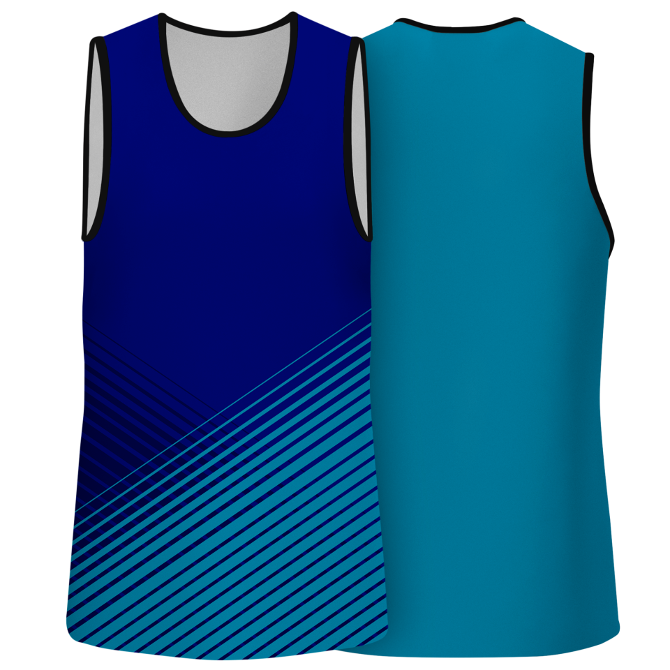 Camiseta voley sin mangas sublimada modelo rayas