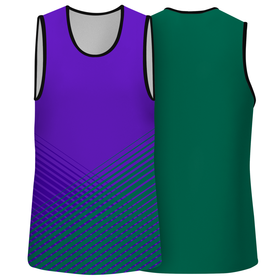 Camiseta voley sin mangas sublimada modelo rayas